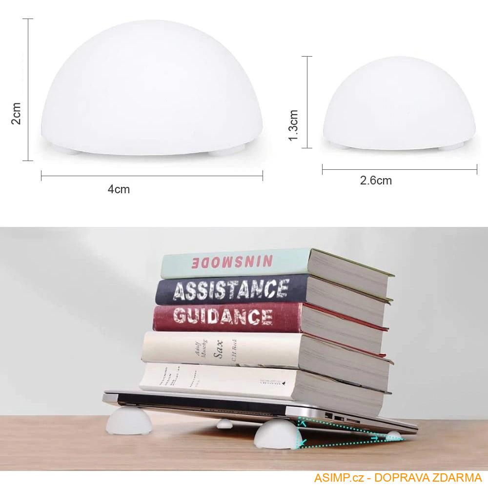 Protiskluzové úhlové podložky pro notebook (4 ks) / A-002211 / DOPRAVA ZDARMA