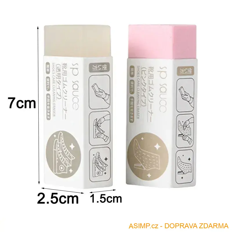 Guma pro čištění obuvi (růžová) / A-003138 / DOPRAVA ZDARMA