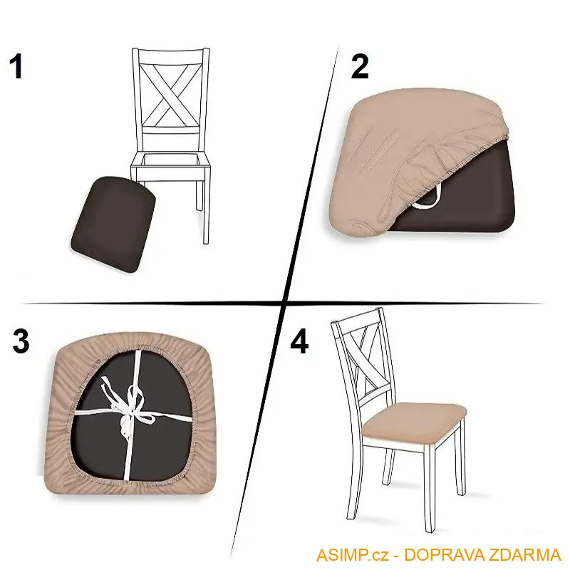 Voděodolný potah na židli - podsedák (barva vínová) / A-004115 / DOPRAVA ZDARMA
