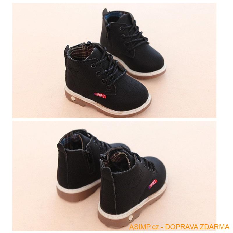 Dětská teplá obuv (černá, červená, žlutá)  / DA-000060b / DOPRAVA ZDARMA
