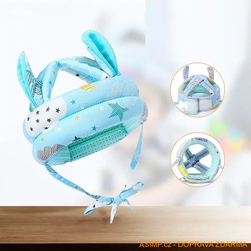 Dětský prodyšný chránič hlavy (barva - modrá) / A-004106 / DOPRAVA ZDARMA