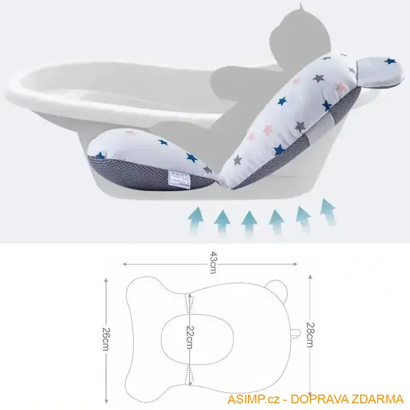 Dětská plovoucí podložka do vaničky / A-003129 / DOPRAVA ZDARMA