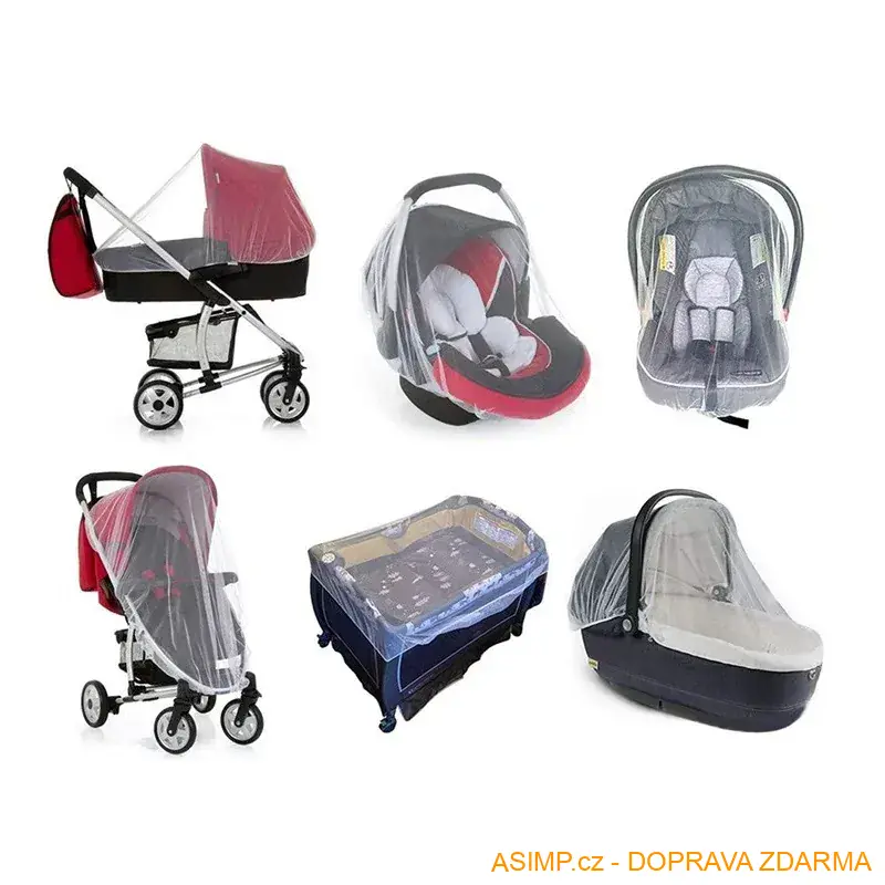 Moskytiéra na kočárek (barva hnědá) / A-004146 / DOPRAVA ZDARMA