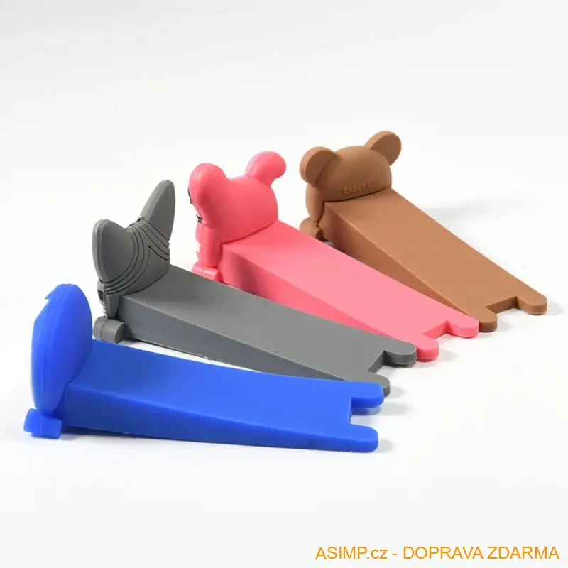 Roztomilá silikonová zarážka dveří (šedá) / A-004036 / DOPRAVA ZDARMA