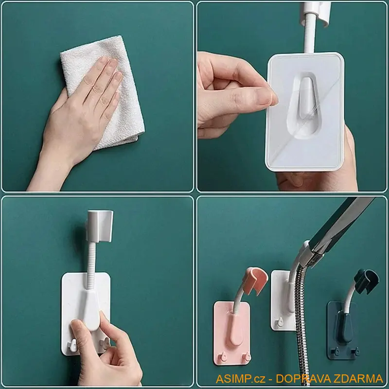 360° držák sprchové hlavice (modrá) / A-004084 / DOPRAVA ZDARMA