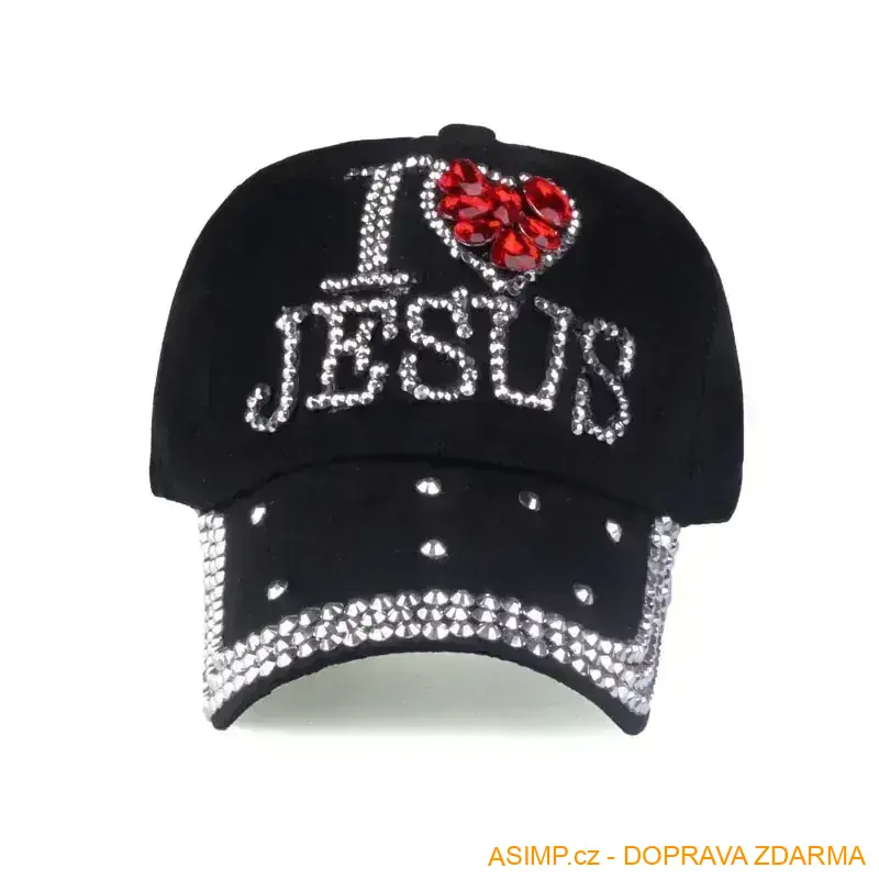 Dámská džínová kšiltovka - Jesus (tmavě modrá) / A-003174 / DOPRAVA ZDARMA