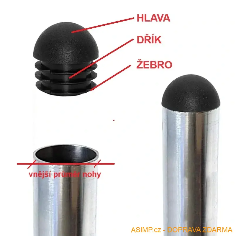 Klenuté ochranné špunty na židle / A-004028 / DOPRAVA ZDARMA