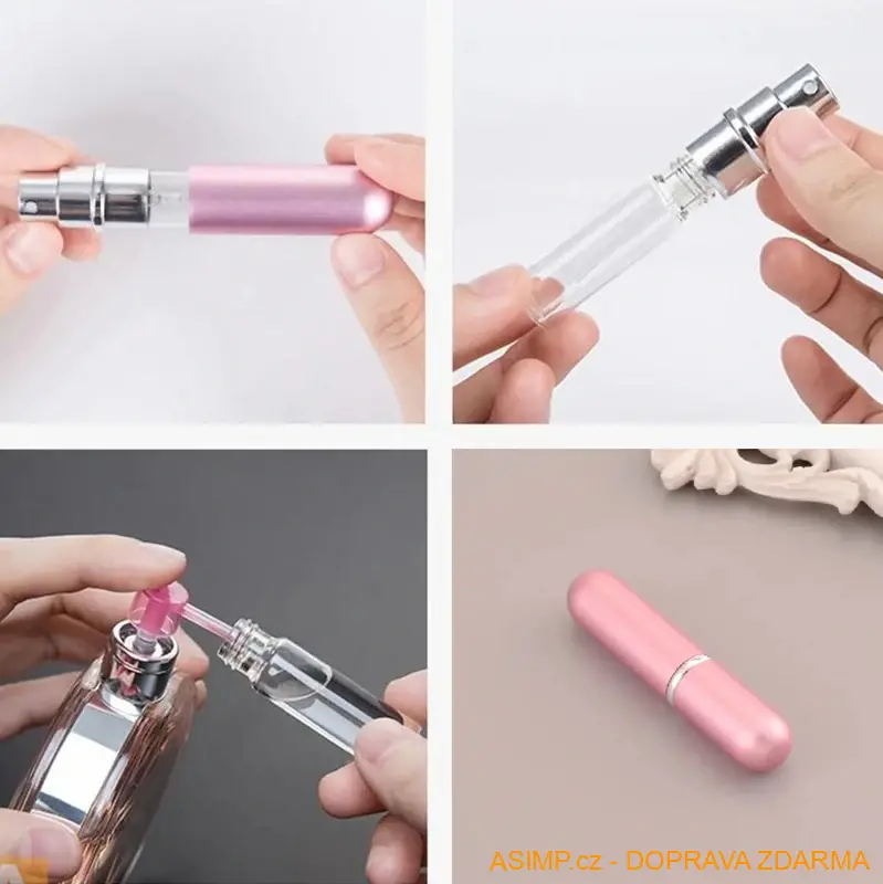 Plnicí flakon na parfém (5 ml - červená) / A-000504 / DOPRAVA ZDARMA