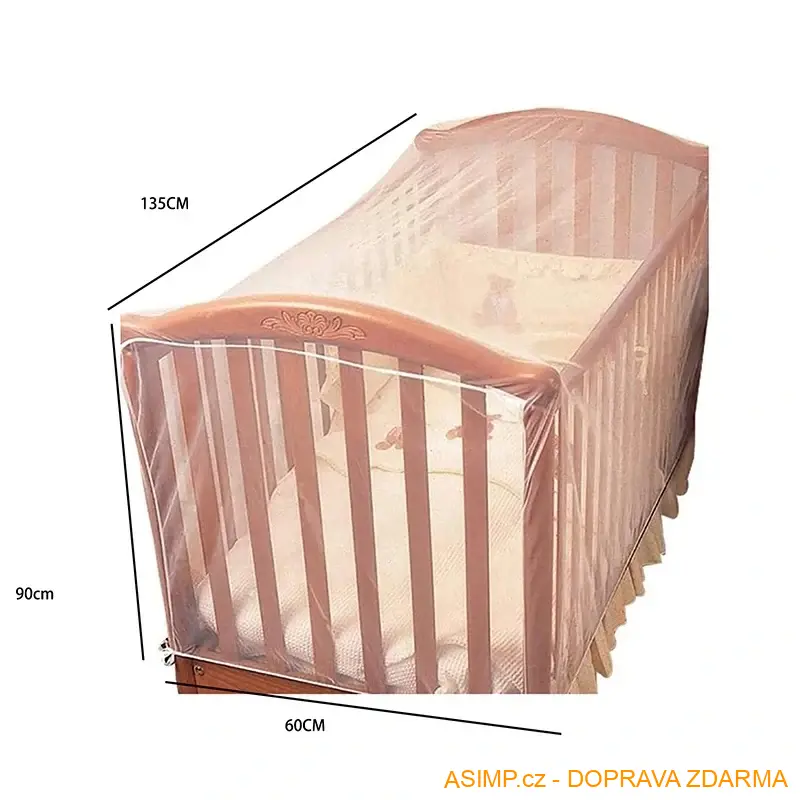 Moskytiéra - síťka na dětskou postýlku / A-004038 / DOPRAVA ZDARMA