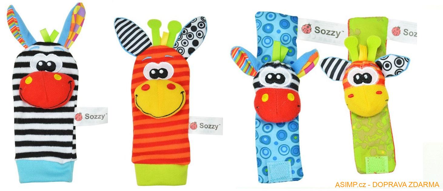 Dětský set chrastítka a ponožky