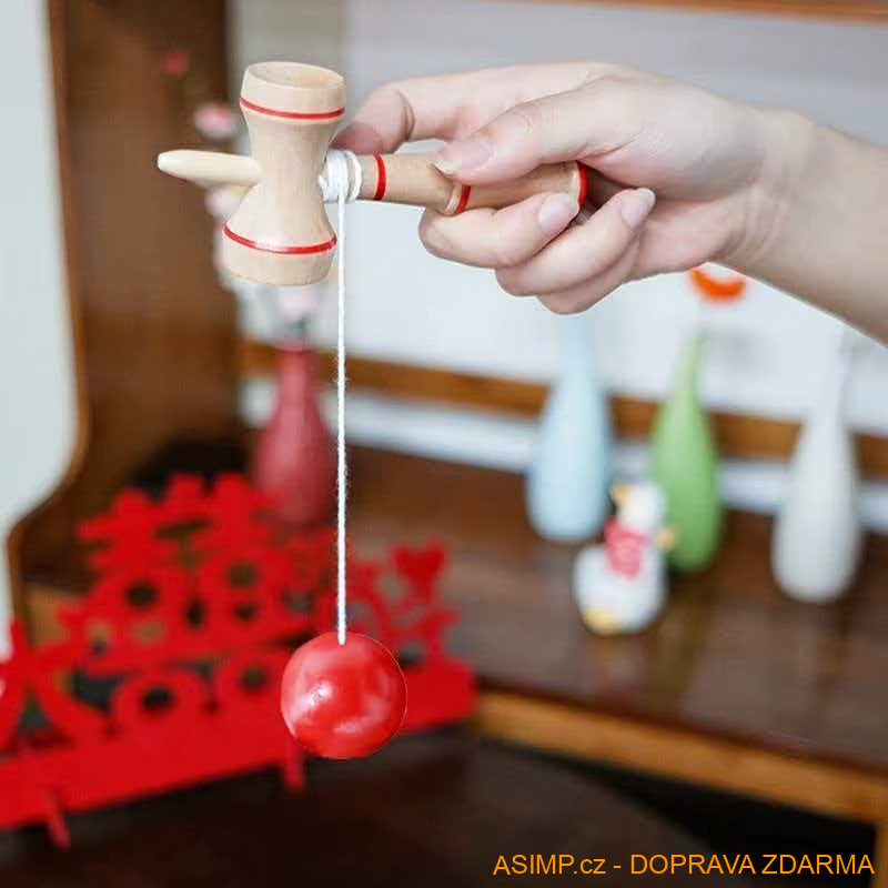 Dřevěná japonská postřehová hračka - Kendama / A-001094 / DOPRAVA ZDARMA