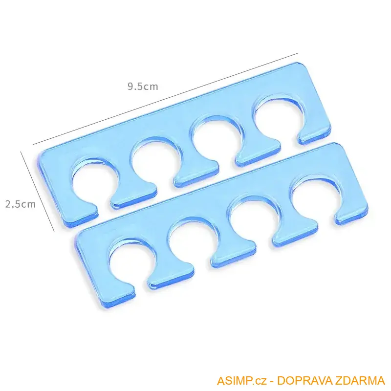 Silikonový oddělovač prstů (růžová - 3 páry) / A-000330 / DOPRAVA ZDARMA