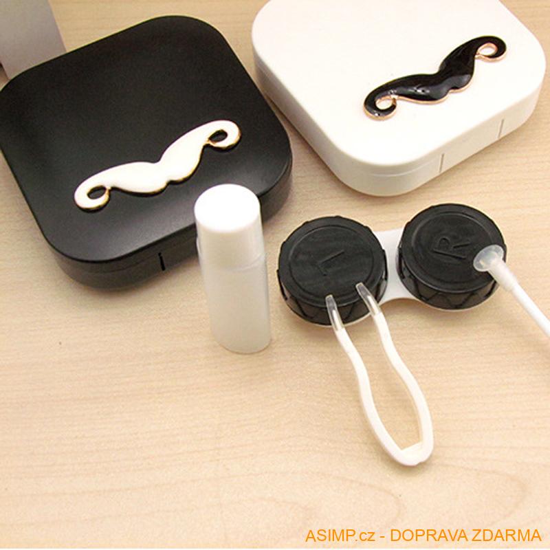 Box na kontaktní čočky - knírek / A-003087 / DOPRAVA ZDARMA