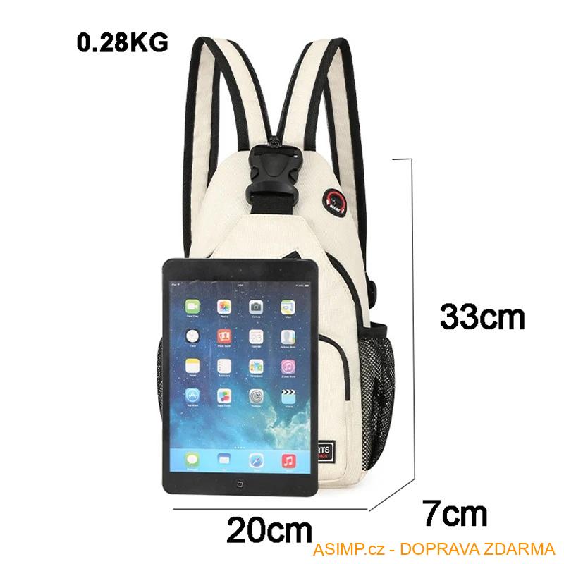 Dámská Crossbody taška - voděodolný batoh (barva tyrkysová) / A-004195 / DOPRAVA ZDARMA