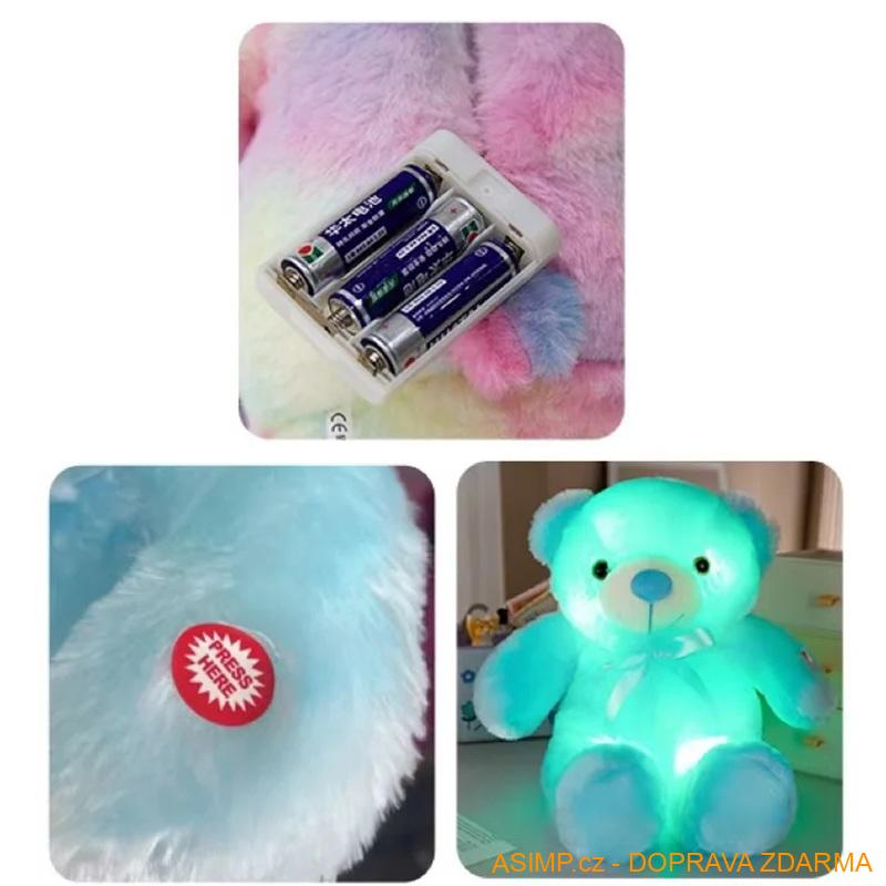 Plyšová hračka - Svítící medvídek (barva žlutá - 40 cm) / A-001386 / DOPRAVA ZDARMA