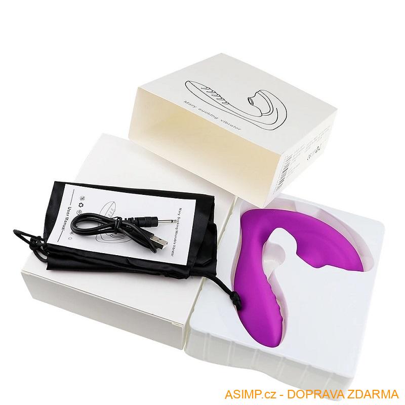 Vibrační a sací vibrátor / A-000658r / DOPRAVA ZDARMA