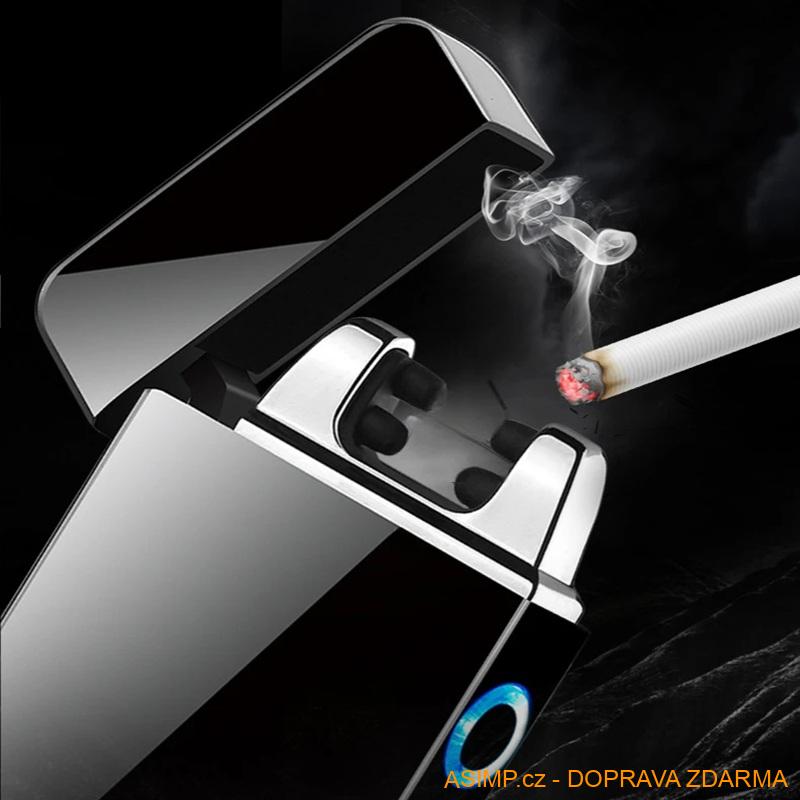 Elegantní obloukový USB zapalovač (barva červená) / A-004192 / DOPRAVA ZDARMA