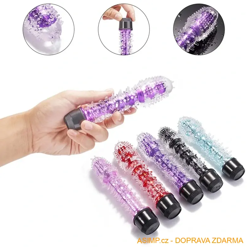 Vroubkovaný vibrátor (růžová) / A-001283 / DOPRAVA ZDARMA