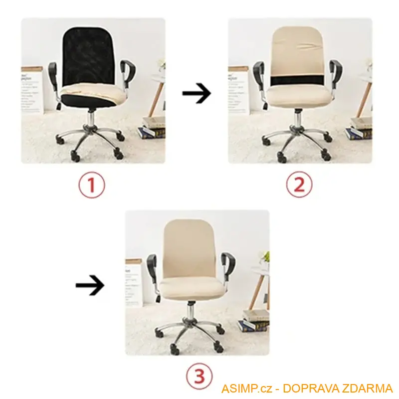 2dílný potah na kancelářskou židli  (číslo 25) / A-001863 / DOPRAVA ZDARMA