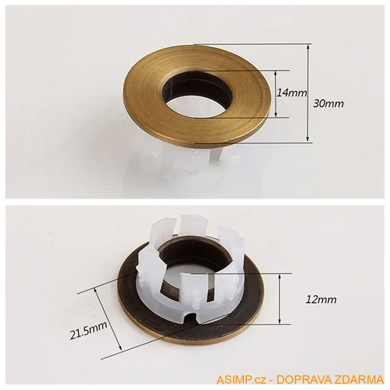 Ozdobná koncovka na přepadový otvor (barva bronzová) / A-002126 / DOPRAVA ZDARMA