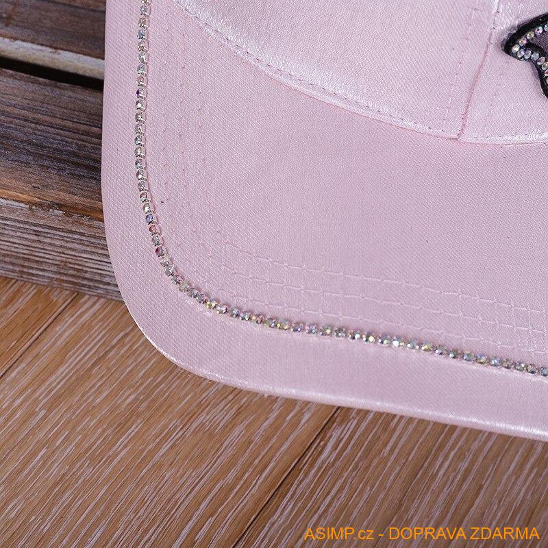 Dámská kšiltovka - motýlek (černá) / A-003031b / DOPRAVA ZDARMA