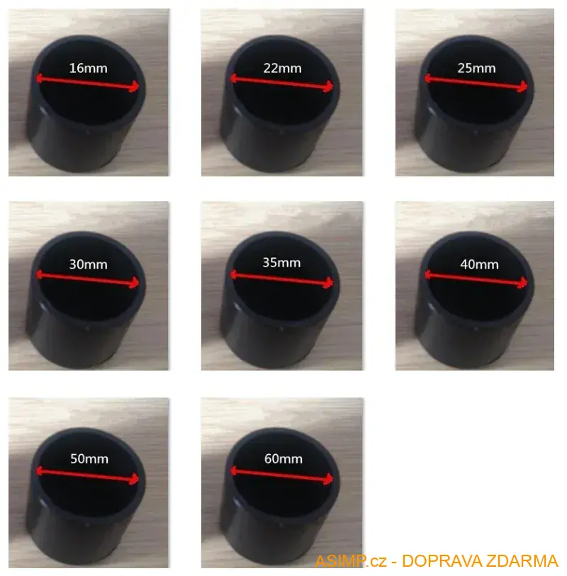 Ochranné špunty na židle (4 ks - 25 x 38 mm) / A-001485 / DOPRAVA ZDARMA