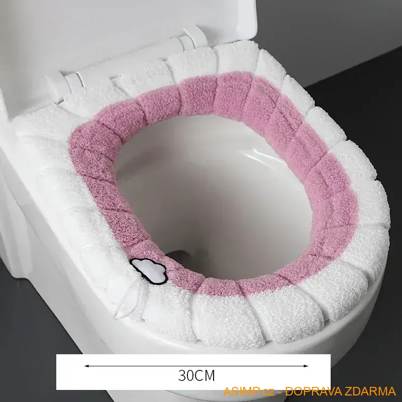 Teplý potah na záchodové prkénko (šedá) / A-002130 / DOPRAVA ZDARMA