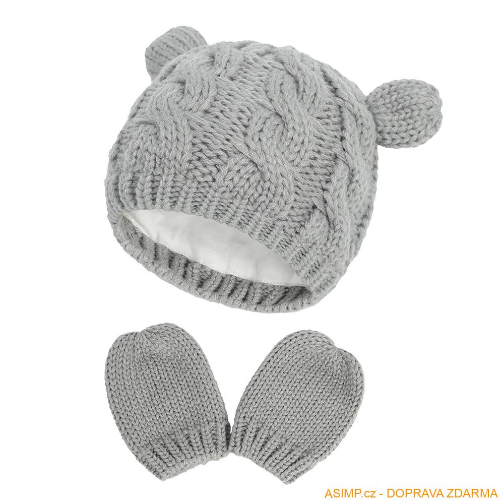 Čepice + rukavice pro miminka / A-002131 / DOPRAVA ZDARMA