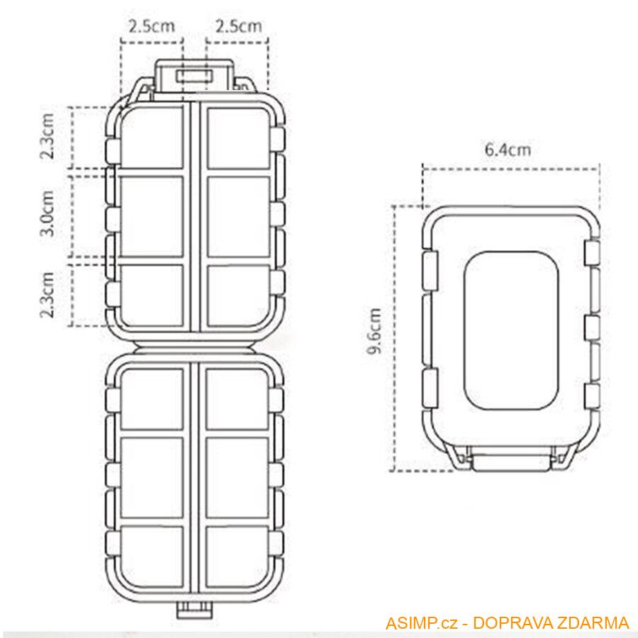 Krabička na léky - organizér / A-003085 / DOPRAVA ZDARMA