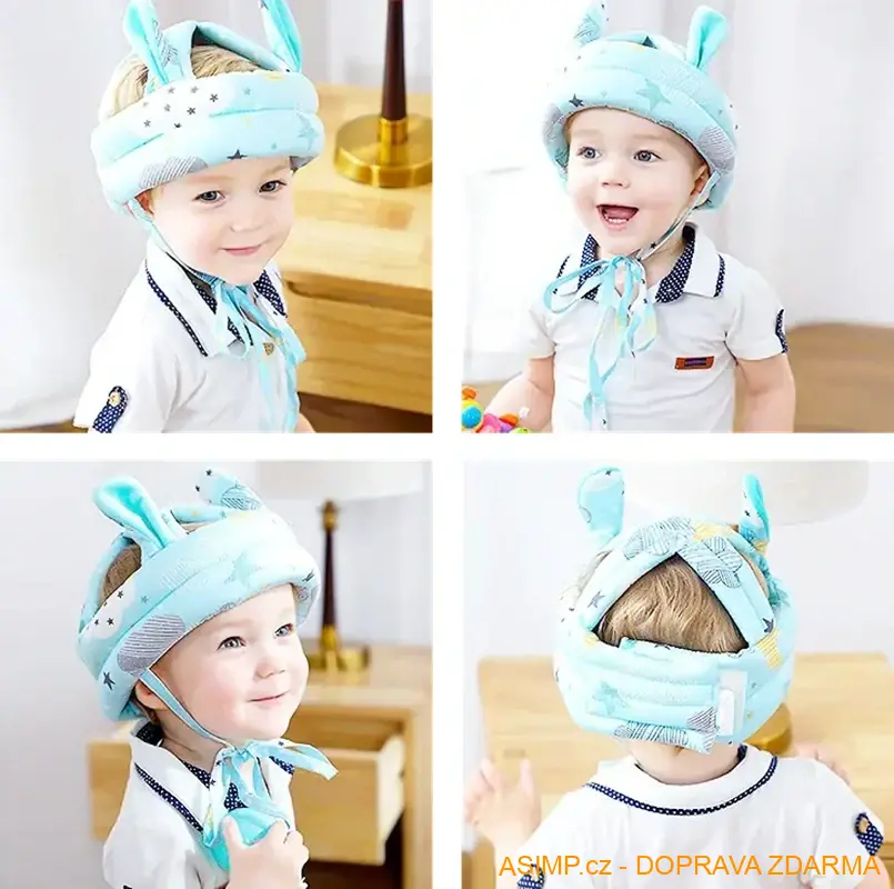 Dětský prodyšný chránič hlavy (barva - modrá) / A-004106 / DOPRAVA ZDARMA