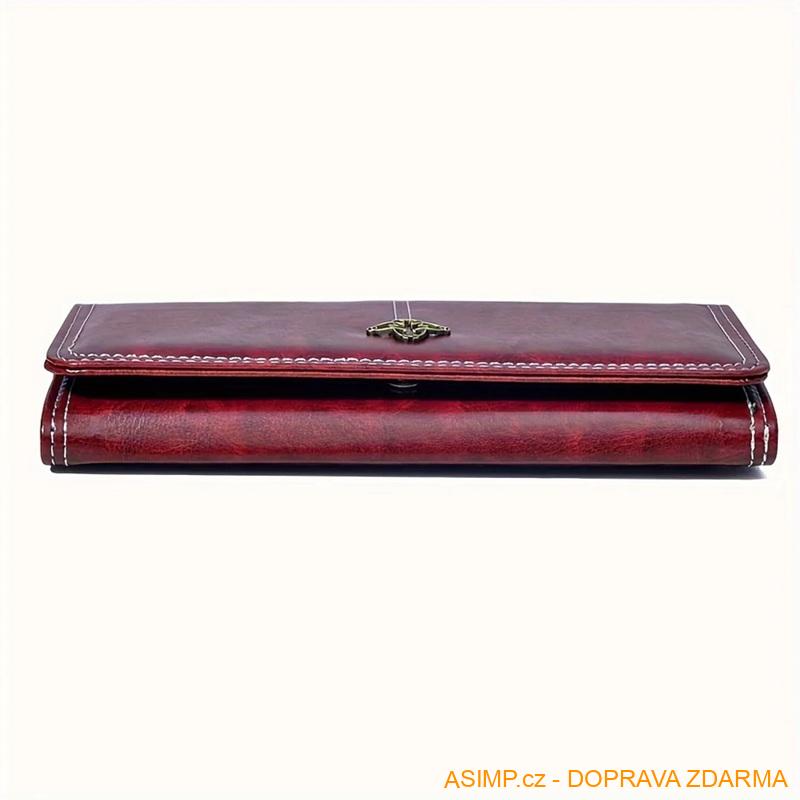 Dámská peněženka (barva burgundy) / A-004182 / DOPRAVA ZDARMA