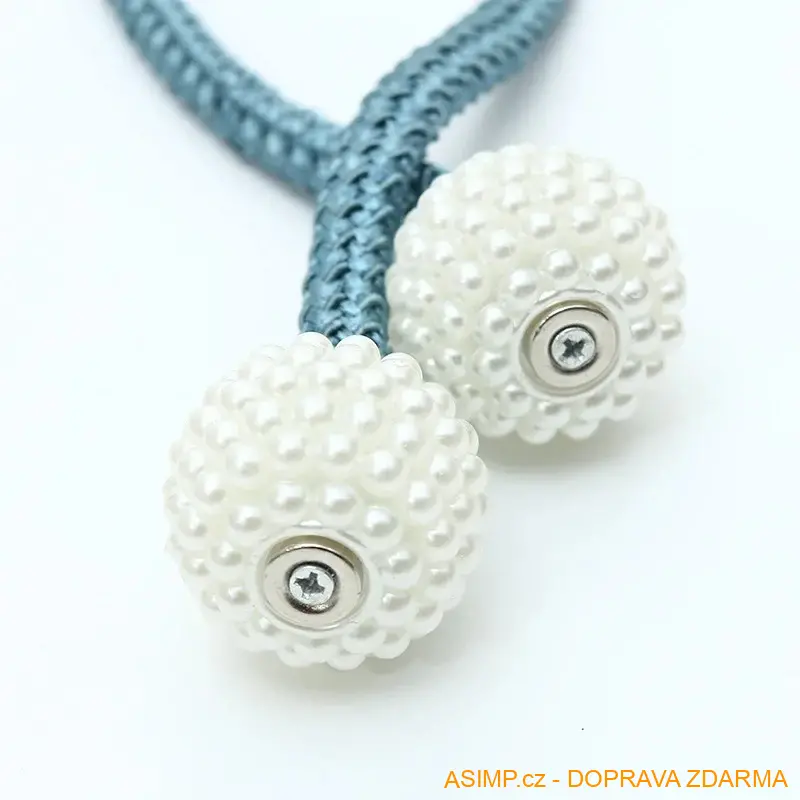 Magnetická spona - svorka závěsu (1 pár - barva kávová) / A-004090 / DOPRAVA ZDARMA