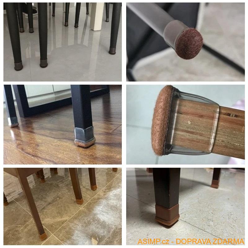 Ochranné špunty na nohy židle (kulaté) / A-003125a-ds / DOPRAVA ZDARMA