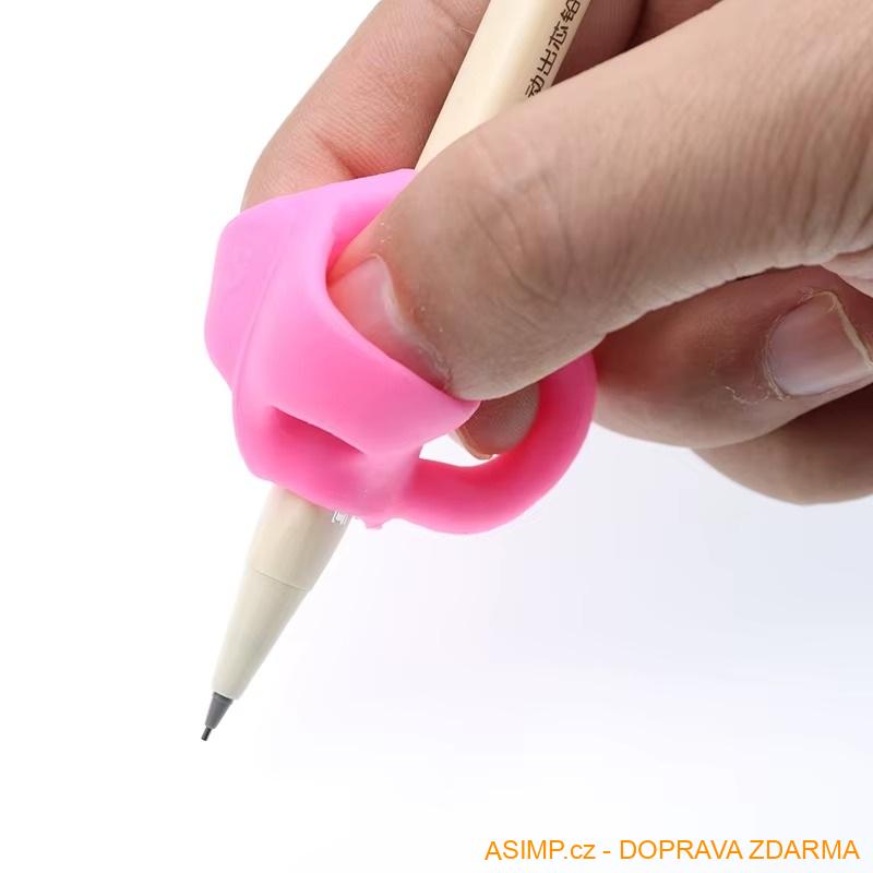 Silikonový korektor pro správné držení psací potřeby (6 ks) / A-003240 / DOPRAVA ZDARMA