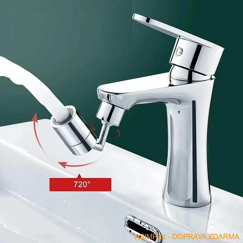 Otočný 720° perlátor na vodovodní baterii (2 módy) / A-004018b / DOPRAVA ZDARMA