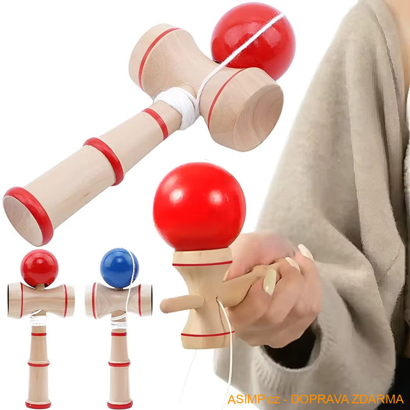 Dřevěná japonská postřehová hračka - Kendama / A-001094 / DOPRAVA ZDARMA