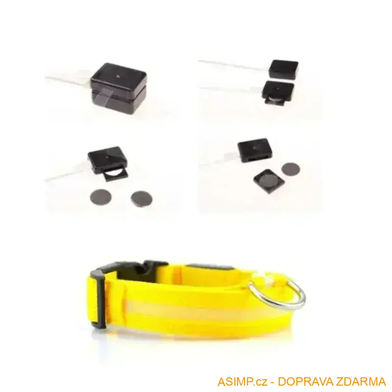 Svítící obojek pro psy - bateriový (zelená) / A-000642 / DOPRAVA ZDARMA