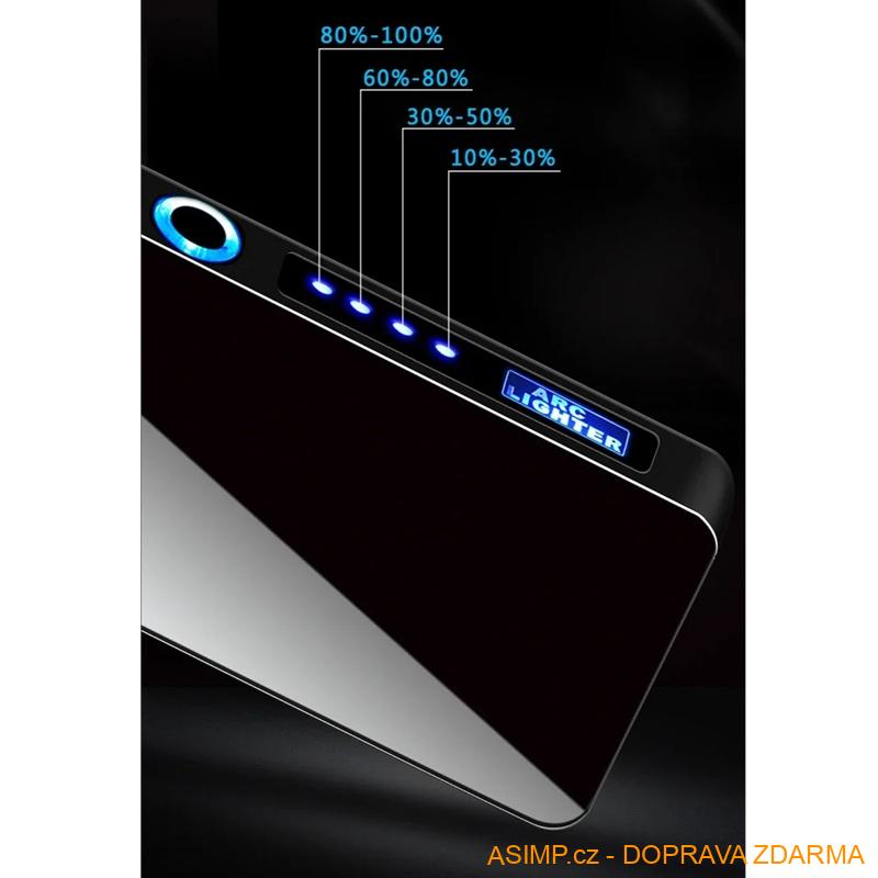 Elegantní obloukový USB zapalovač (barva červená) / A-004192 / DOPRAVA ZDARMA