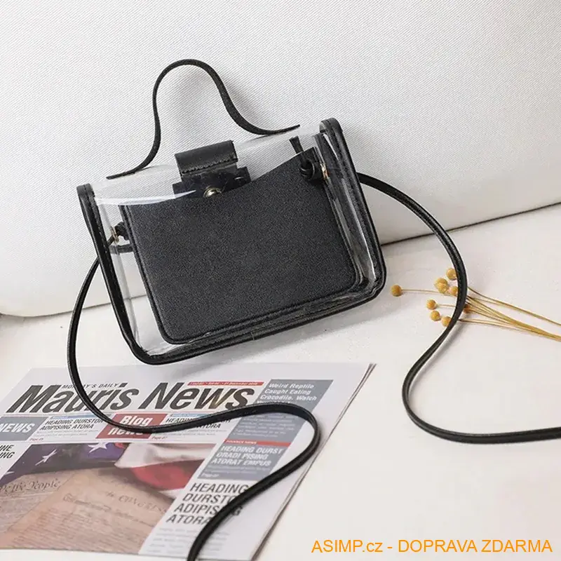 Dámská malá průhledná kabelka (modrá) / A-001337 / DOPRAVA ZDARMA