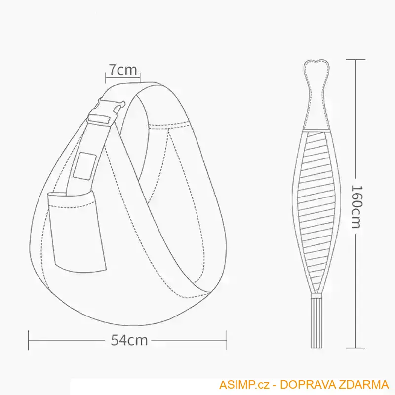 Dětské nosítko - sling (mint) / A-003155 / DOPRAVA ZDARMA