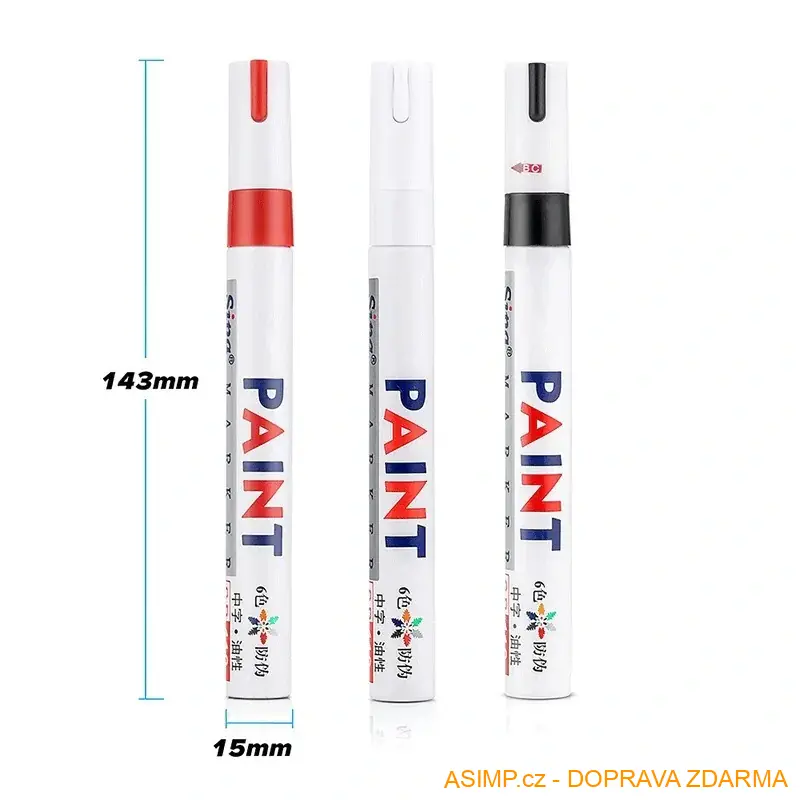 Univerzální voděodolná krycí fixa (černá) / A-003095 / DOPRAVA ZDARMA