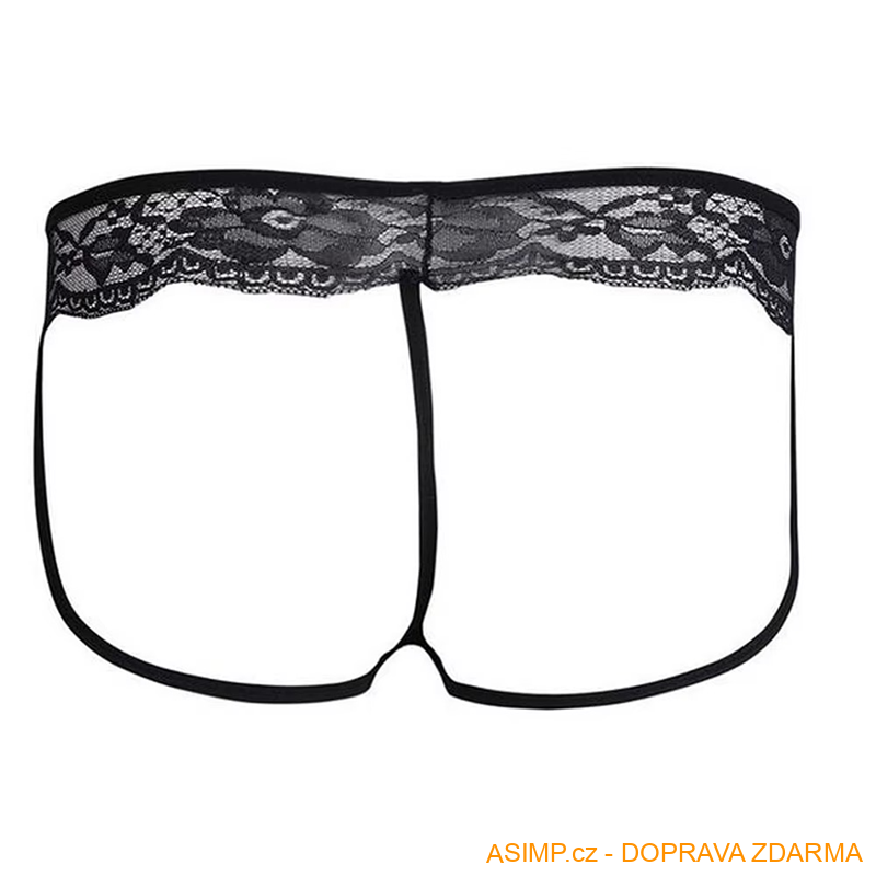 Pánská erotická krajková tanga (barva červená - velikost XL) / A-004132 / DOPRAVA ZDARMA