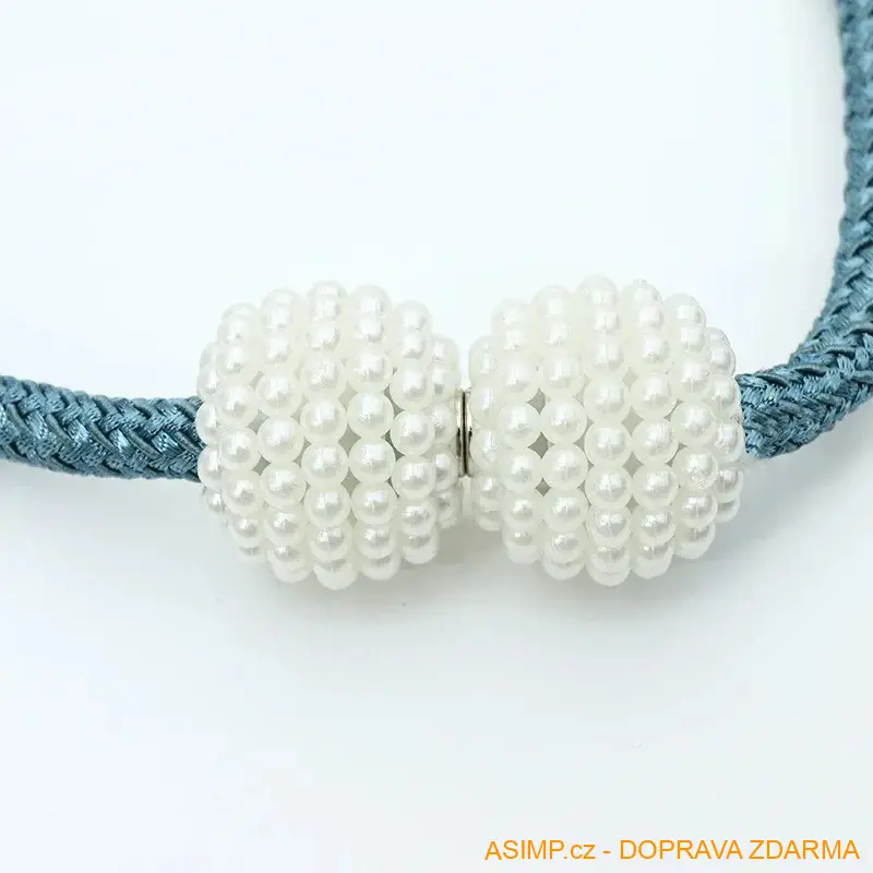 Magnetická spona - svorka závěsu (1 pár - barva kávová) / A-004090 / DOPRAVA ZDARMA