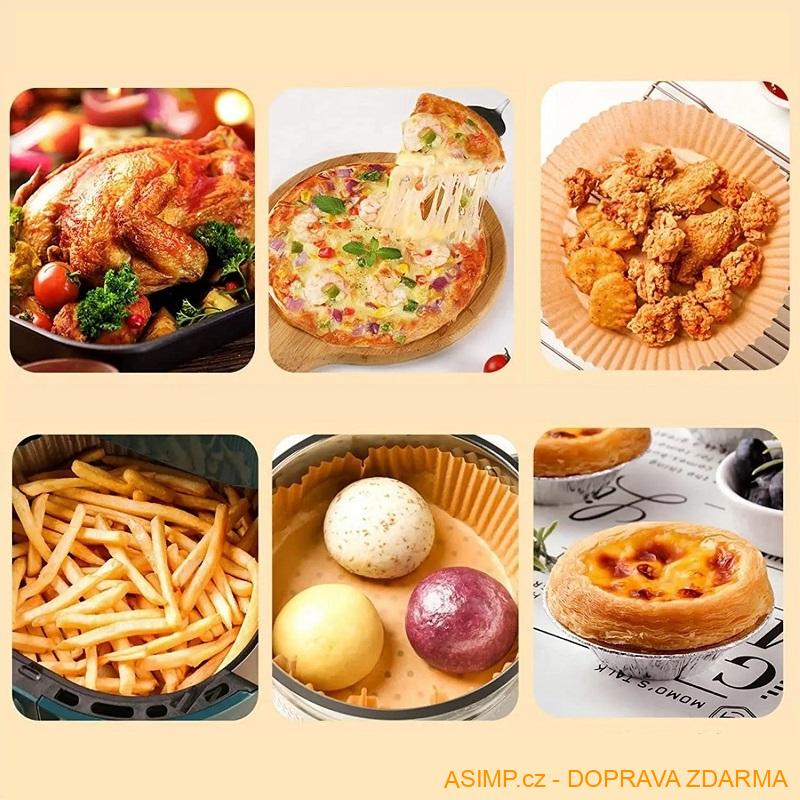 Pečicí papír do horkovzdušné fritézy (50 kusů - čtverec) / A-003133a1 / DOPRAVA ZDARMA