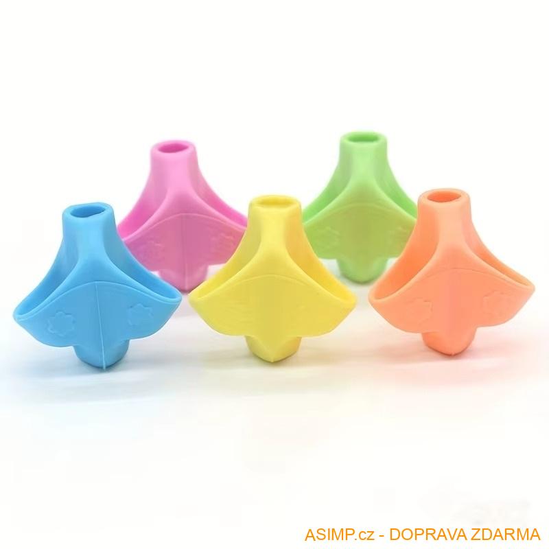 Silikonový korektor pro správné držení psací potřeby (6 ks) / A-003240 / DOPRAVA ZDARMA