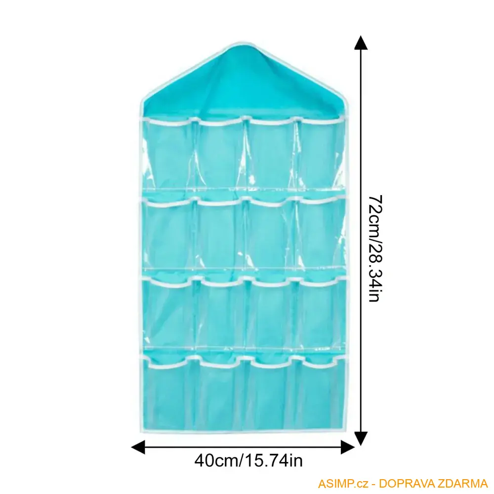 Závěsný organizér - 16 kapes (béžová) / A-001981 / DOPRAVA ZDARMA