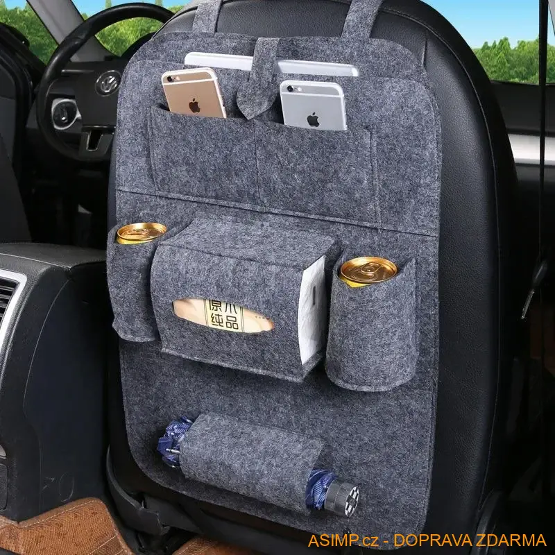 Organizér do auta - zadní sedadlo ( barva hnědá) / A-001218 / DOPRAVA ZDARMA