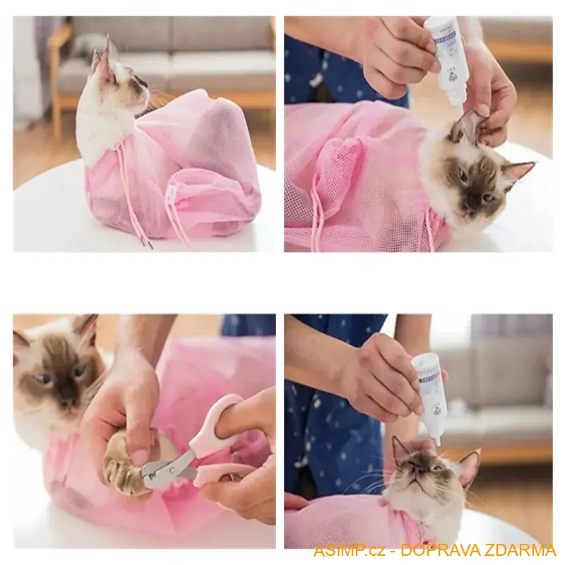 Ochranná síť proti poškrábání (tmavě růžová) / A-003272 / DOPRAVA ZDARMA