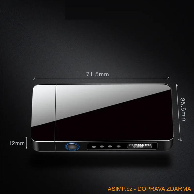 Elegantní obloukový USB zapalovač (barva červená) / A-004192 / DOPRAVA ZDARMA