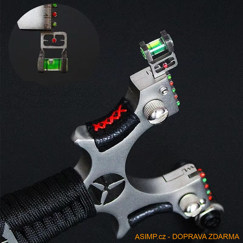 Laserový lovecký prak s vodováhou / A-002240 / DOPRAVA ZDARMA